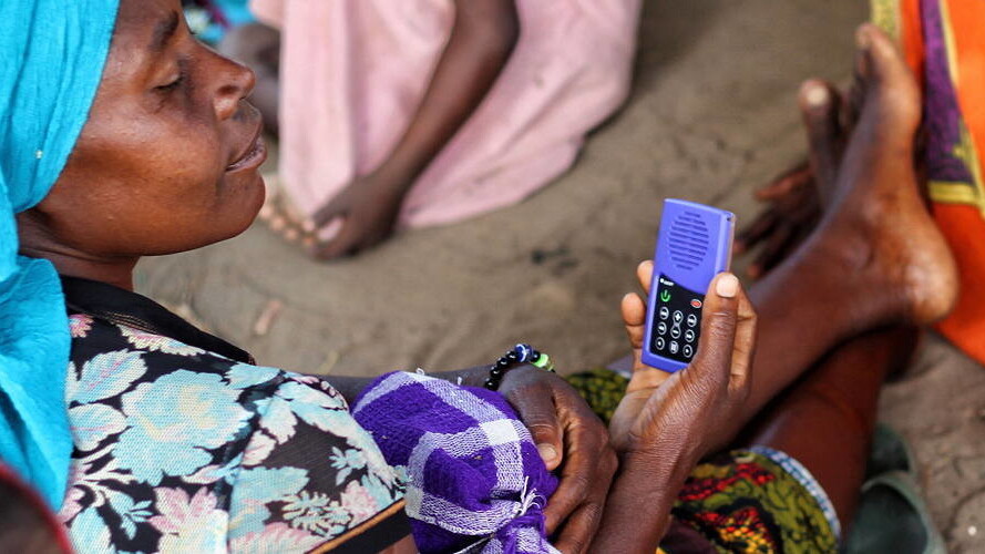 Tanzanian project uses a solar-powered MP3 player to educate women who can’t read