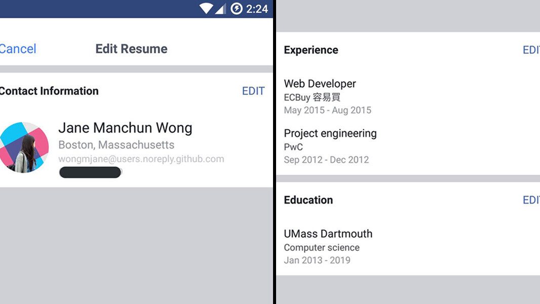 Facebook tests LinkedIn-like resumes so you can flaunt work experience