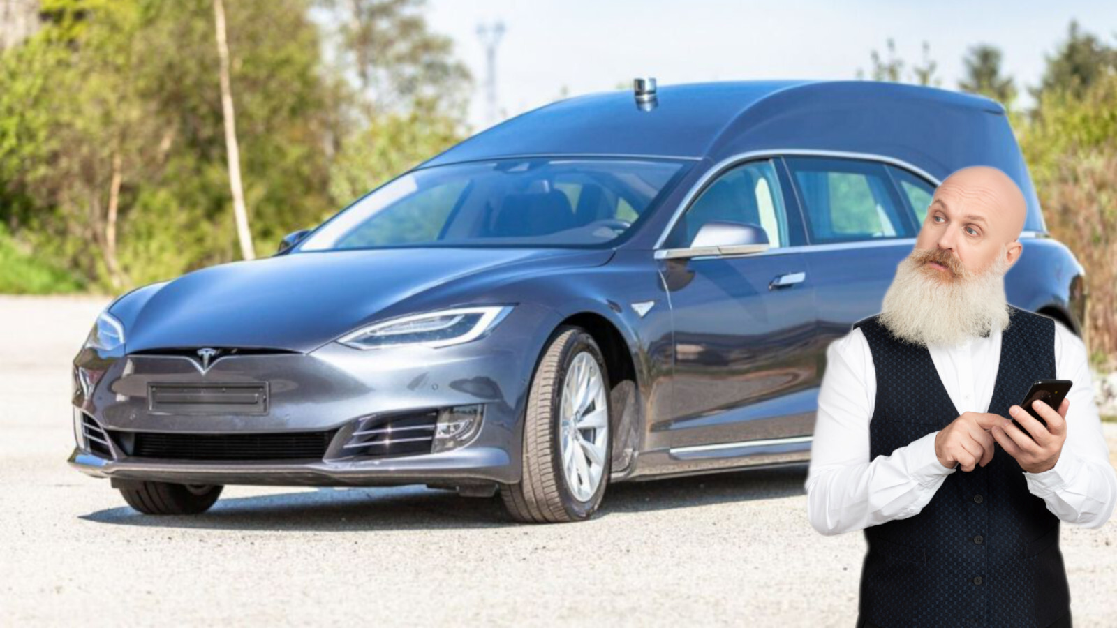 Carbon offset your death with this $200K ‘Frankensteined’ Tesla hearse