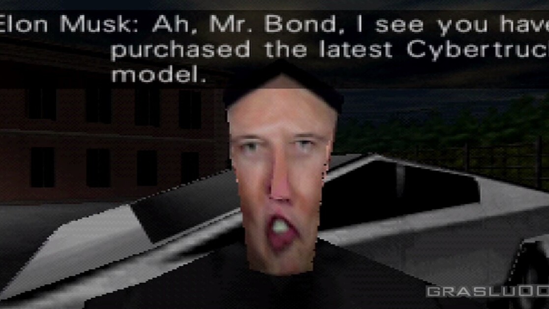 The Cybertruck looks right at home in this Goldeneye mod