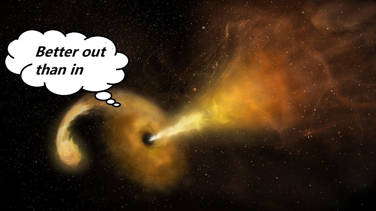 Scientists say supermassive black hole once belched a crater into a nearby galaxy