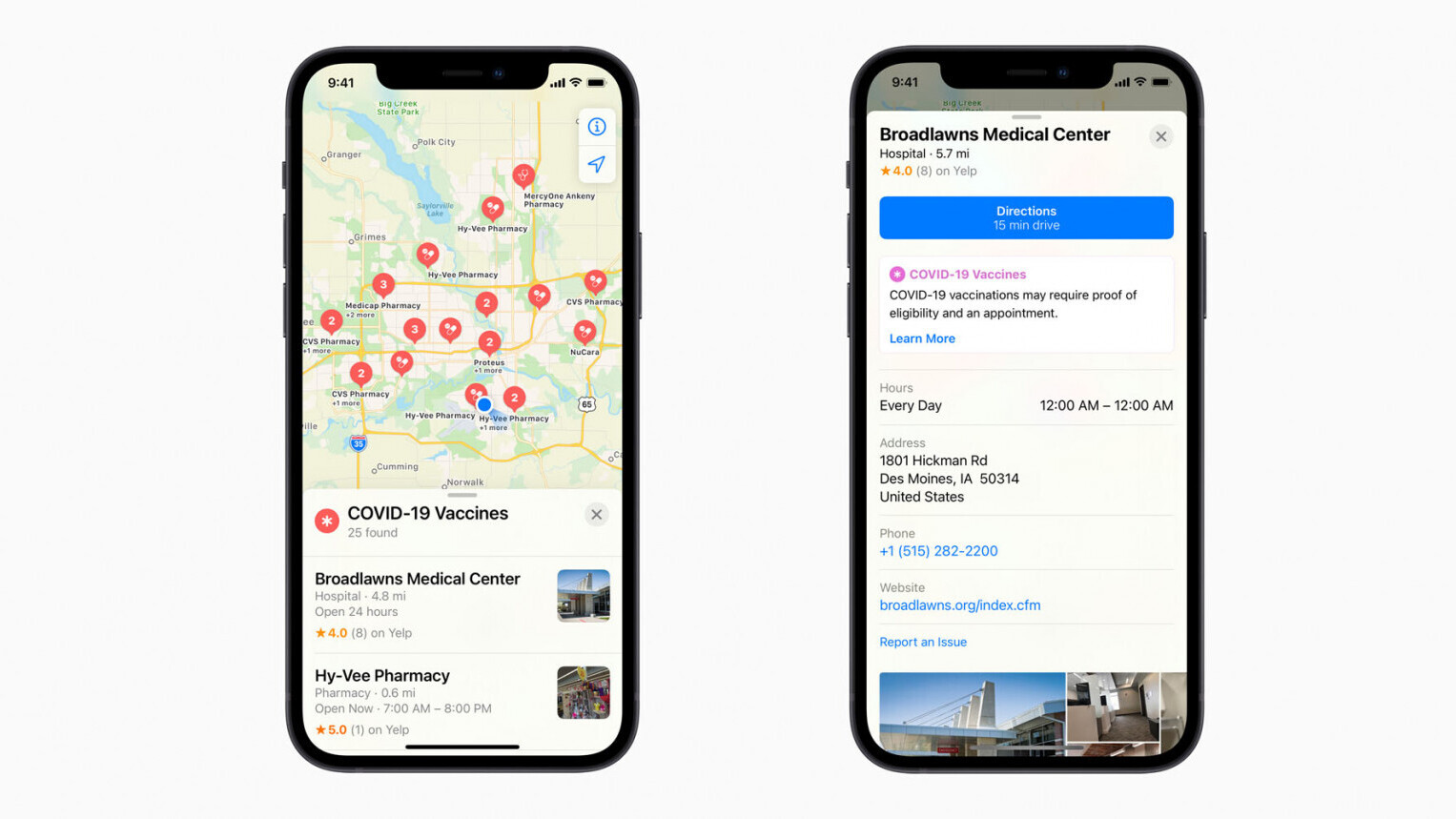 Apple Maps and Siri now show you where to get vaccinated in the US