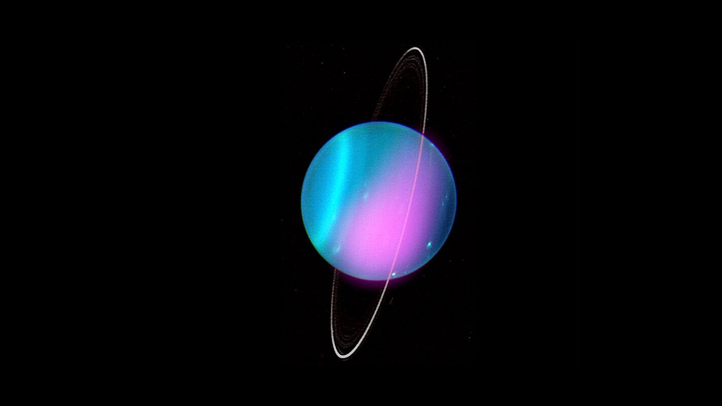 X-rays out of Uranus make the ice planet look like an ’80s album cover
