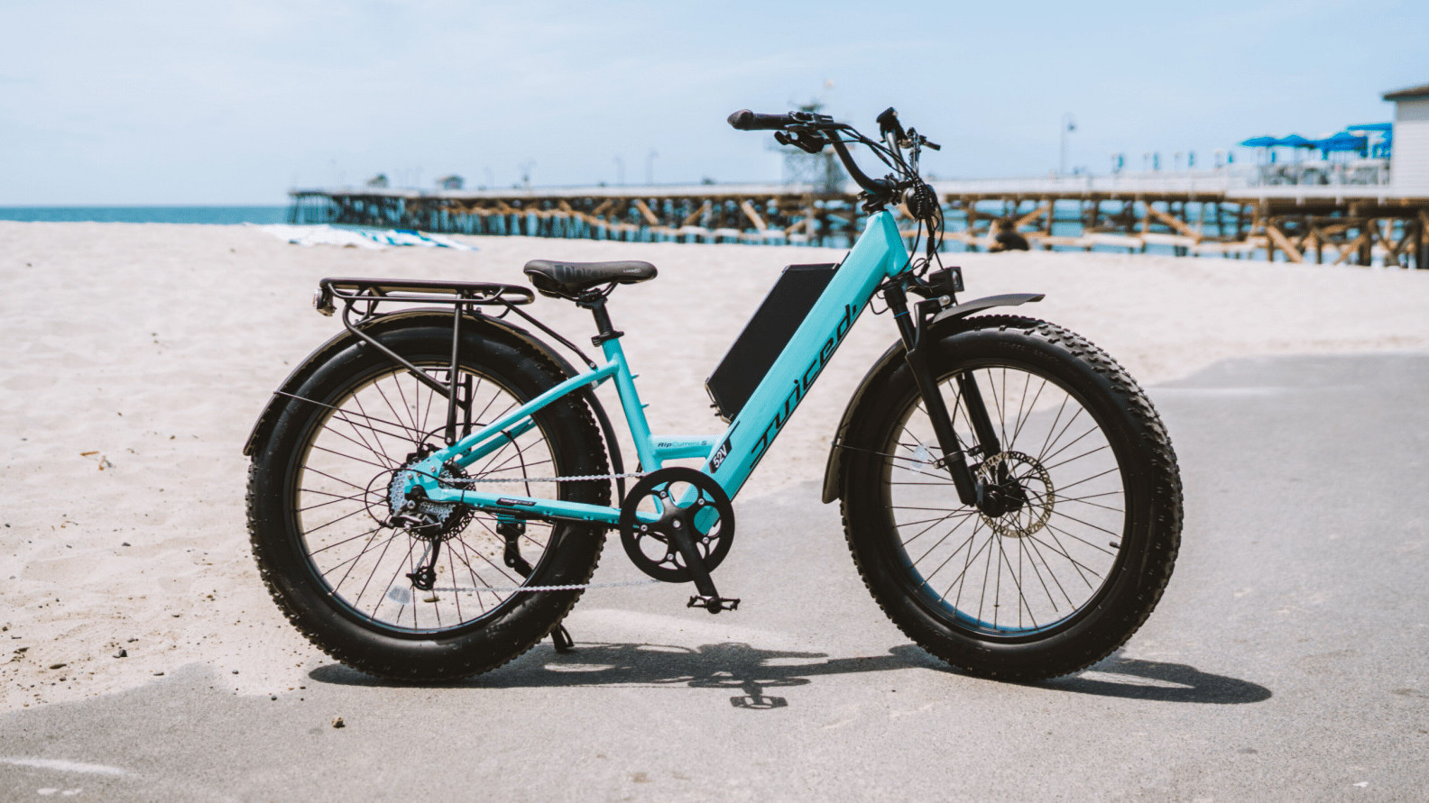 The Juiced RipCurrent Step-Through is a fat-tire 28mph ebike with tons of range