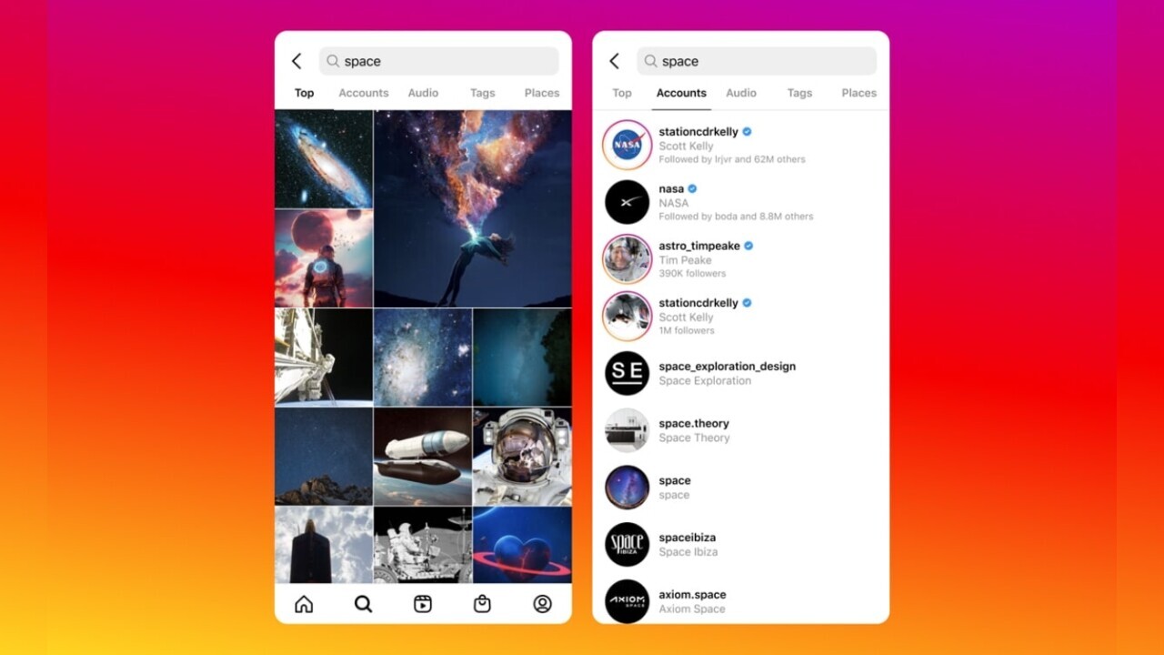 Instagram will finally show content when you search for stuff — like it should