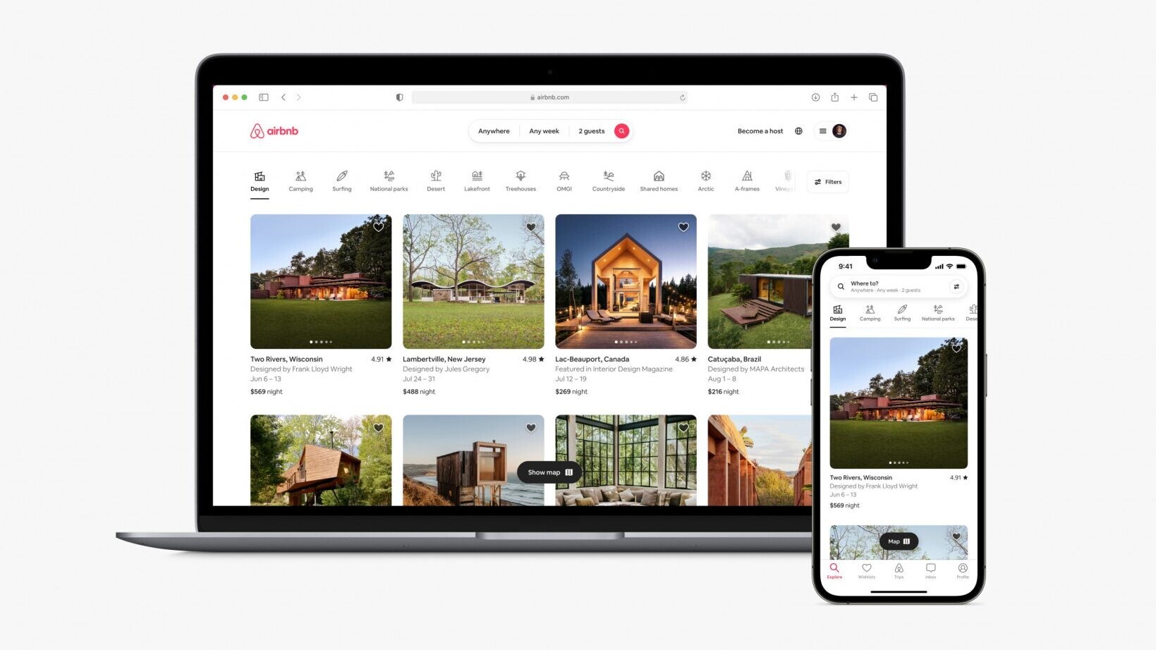 Airbnb is rolling out a new design to encourage travel discovery