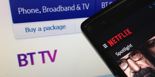 Netflix will be offered as part of a subscription bundle with UK telecoms and TV giant BT
