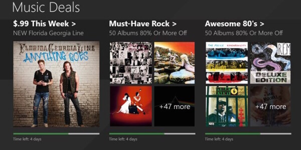 Microsoft releases a Music Deals app for $2 albums on Windows devices