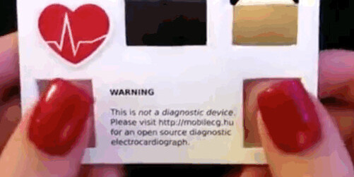 Check out this incredible working ECG business card