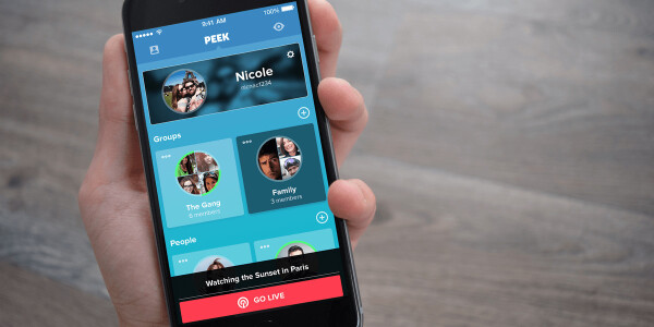 Peek lets you live stream privately with friends and family