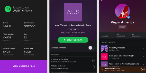 Spotify now has city-themed playlists for when you’re flying Virgin America