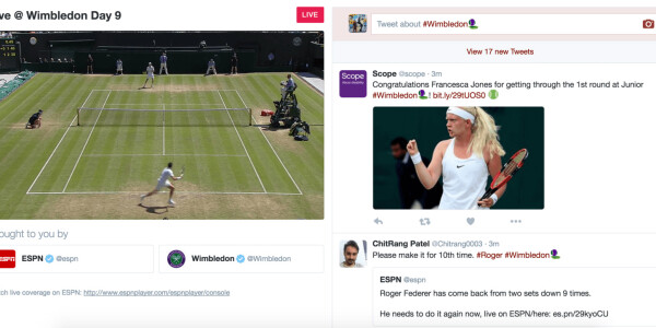 Twitter launches its first livestream sports broadcast with Wimbledon
