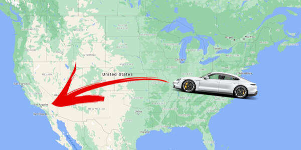 Porsche Taycan dethrones Tesla Model 3 as the fastest EV to cross the USA