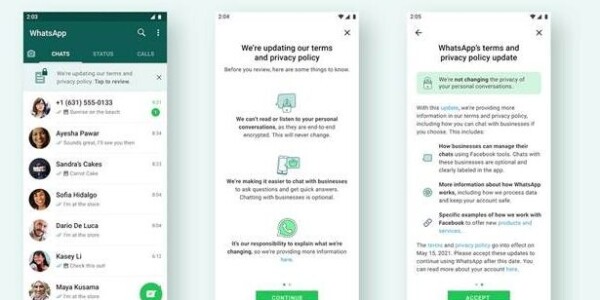 WhatsApp will ease you into accepting its privacy policy with a banner