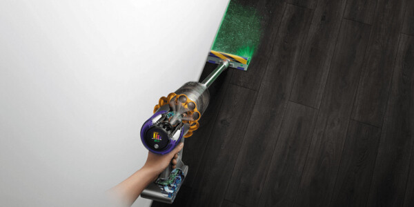 Dyson’s V15 Detect vacuum uses a green laser to light up your grimy floors