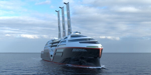 Zero-emission cruise ship with retractable solar sails set to launch in 2030