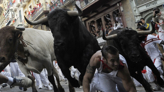 Zynga releases Running with Friends where players can flee the Pamplona Bulls of Spain