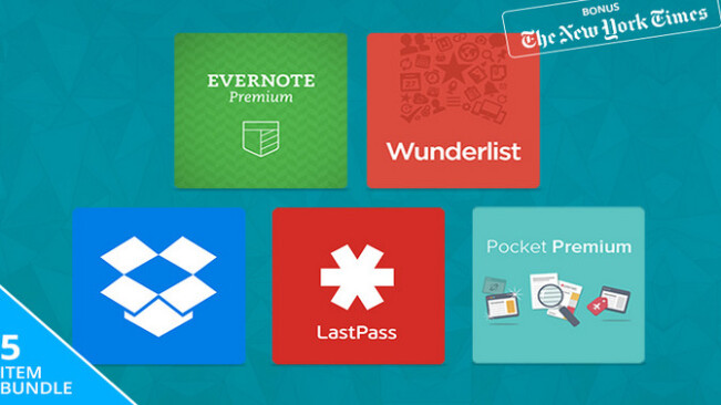 67% off The Five-Star Productivity Pack featuring Dropbox Pro, Evernote, LastPass, Pocket and Wunderlist