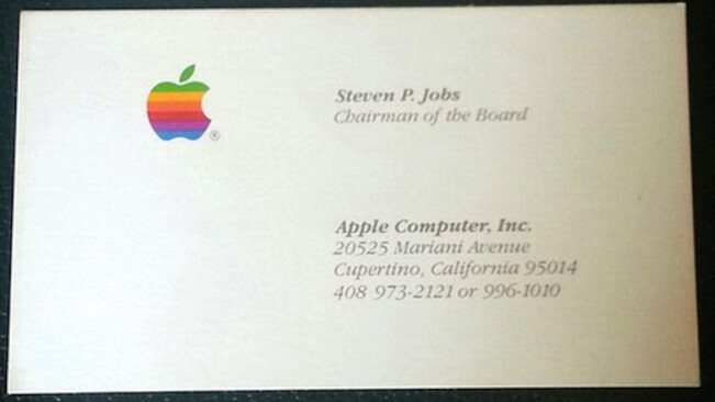 Got $3,000? You can bid for Steve Jobs’ Apple, Pixar and NEXT business cards