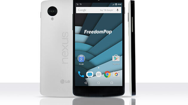 Nexus 5 and 1-year Unlimited Talk-and-Text from FreedomPop: 65% off