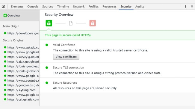 Google’s new Security Panel in Chrome will push developers into an HTTPS future