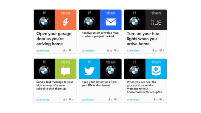 IFTTT can now help you remember where you parked your BMW