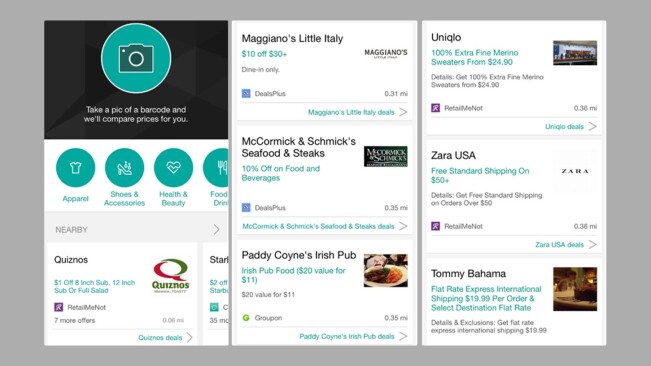 Bing for iOS and Android will now find you nearby deals and better gas prices