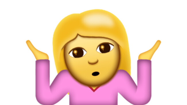 The shrug emoticon ¯\_(ツ)_/¯ gets the emoji treatment in iOS 10.2