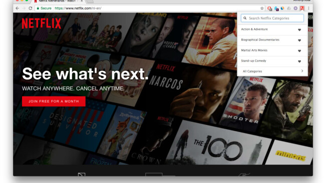 This Netflix extension for Chrome is your shortcut to a ton of hidden categories