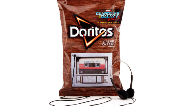 This Doritos bag has a built-in cassette tape player