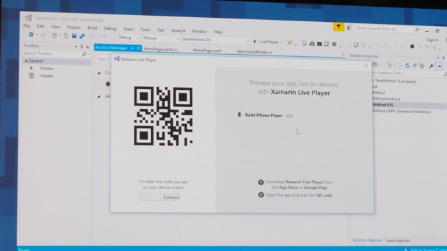 Xamarin Live Player makes debugging mobile apps as easy as scanning a QR code