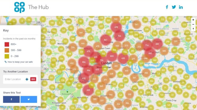 This map uses open data to show you the safest places to park your car