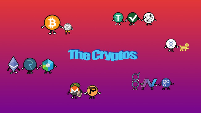 The Cryptos is a witty comic strip that pokes fun at cryptocurrencies
