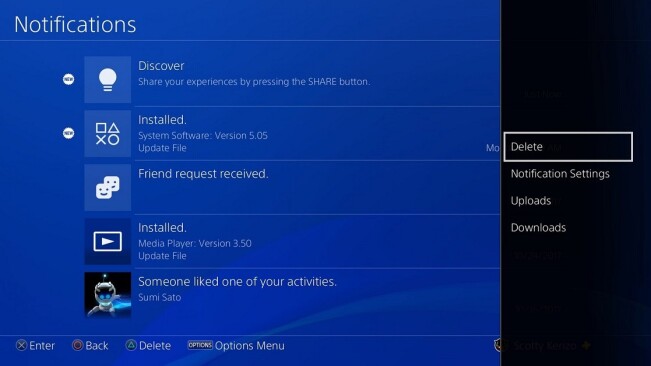 PlayStation 4 update finally lets you delete old notifications