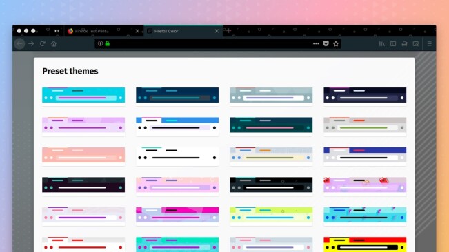 Firefox tests two new features: color customization and split-screen tabs