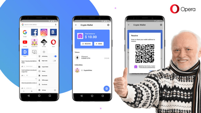Opera is expanding its suite of cryptocurrency tools with a built-in wallet