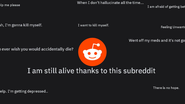 Reddit partners with an SMS hotline to help users expressing suicidal thoughts
