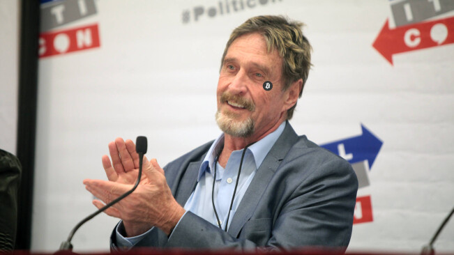 John McAfee’s ‘unhackable’ cryptocurrency wallet has been hacked (again)