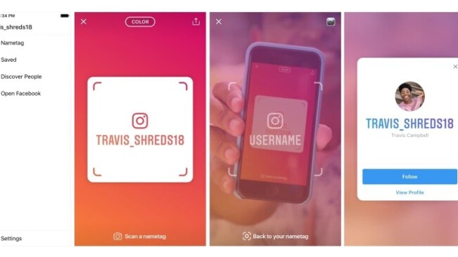 Instagram nametags let you find users without remembering their names