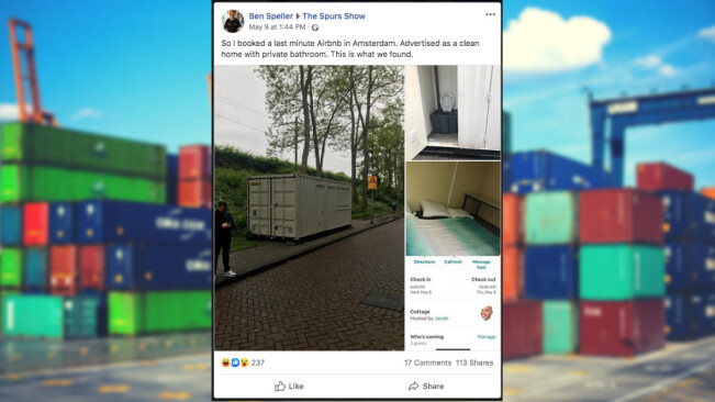 Airbnbeware: Amsterdam tourists got a dirty shipping container instead of €134 ‘clean home’