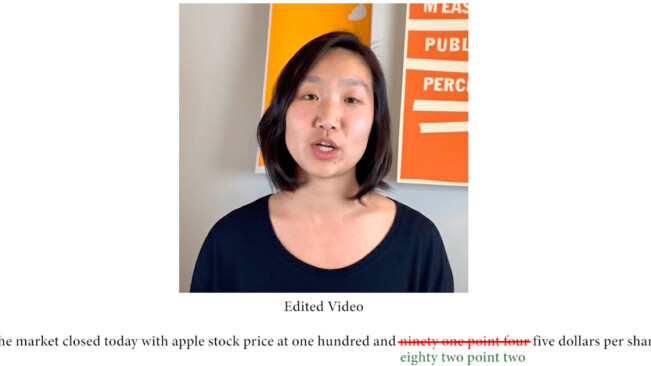New algorithm allows researchers to change what people say on video by editing transcript
