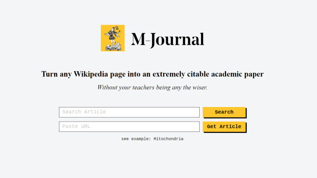 This site turns Wikipedia pages into ‘legit’ academic papers