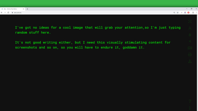 Zen is an elegant browser-based text editor for minimalists