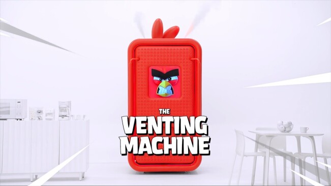 Celebrate 10 years of Angry Birds by beating the crap out of this vending machine