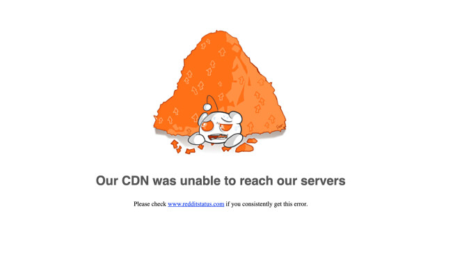 Reddit is down right now [Update: It’s coming back up]