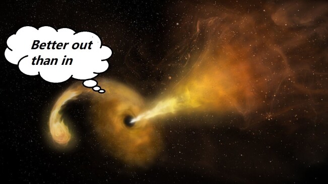 Scientists say supermassive black hole once belched a crater into a nearby galaxy
