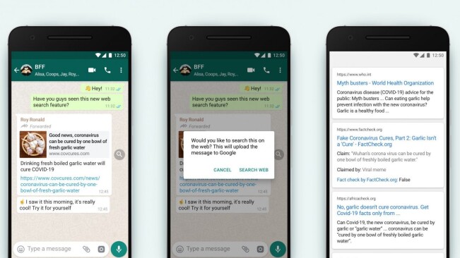 WhatsApp now lets you reverse search viral messages to check if they’re bogus