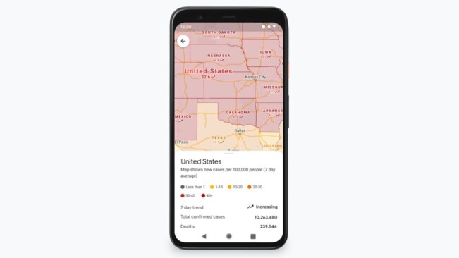 Google Maps will now display number of COVID-19 cases in an area