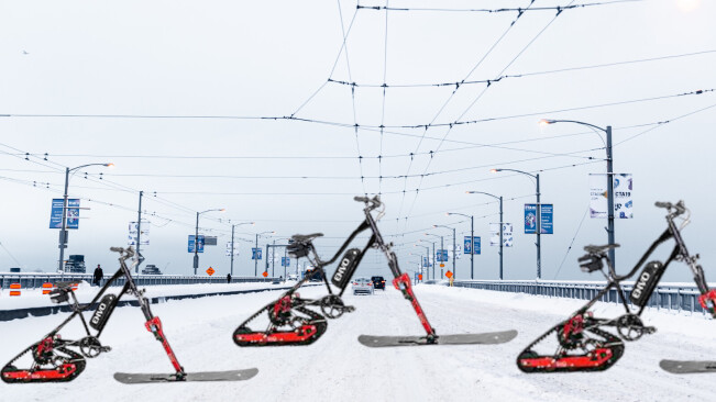 Ingenious Canadian invention turns boring bicycles into snow conquering ebikes
