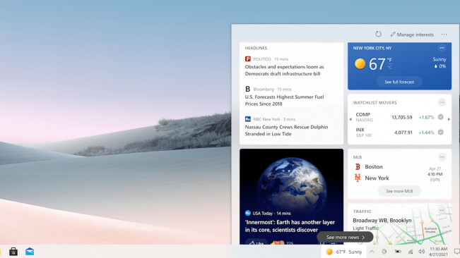 Your Windows 10 taskbar is about to get a news and weather widget